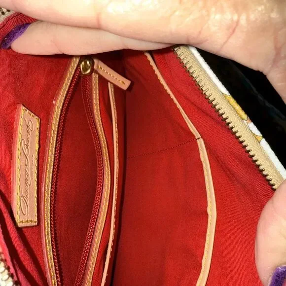 Dooney & Bourke White Sports Baseball Print Crossbody Bag - Picture 8 of 9